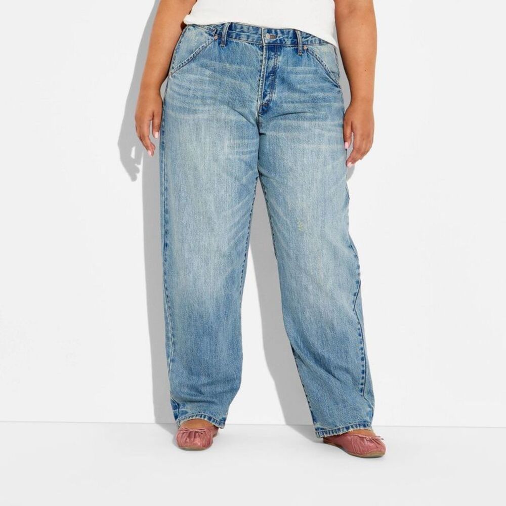 Women's Low-Rise Twisted Seam Jeans - Wild Fable Light Wash 18